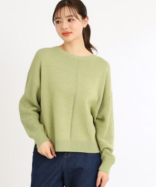 Reflect / リフレクト ニット・セーター | 【E‐QUALITY/手洗い可】ドライタッチニット(グリーン(025))