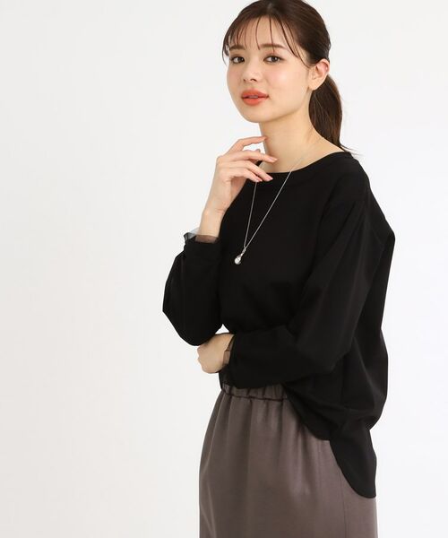 Reflect / リフレクト カットソー | 【E‐QUALITY/手洗い可】チュールディティールプルオーバー | 詳細4
