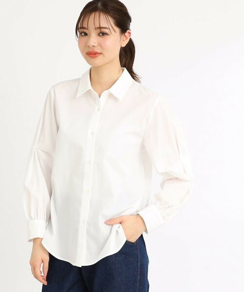 Reflect / リフレクト シャツ・ブラウス | 【夏SALE/E‐QUALITY/手洗い可】ケーブル編みニットベスト+シャツセット | 詳細10