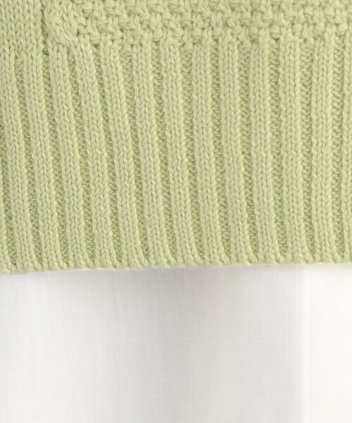 Reflect / リフレクト シャツ・ブラウス | 【夏SALE/E‐QUALITY/手洗い可】ケーブル編みニットベスト+シャツセット | 詳細12