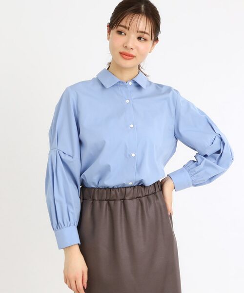 Reflect / リフレクト シャツ・ブラウス | 【夏SALE/E‐QUALITY/手洗い可】ケーブル編みニットベスト+シャツセット | 詳細2