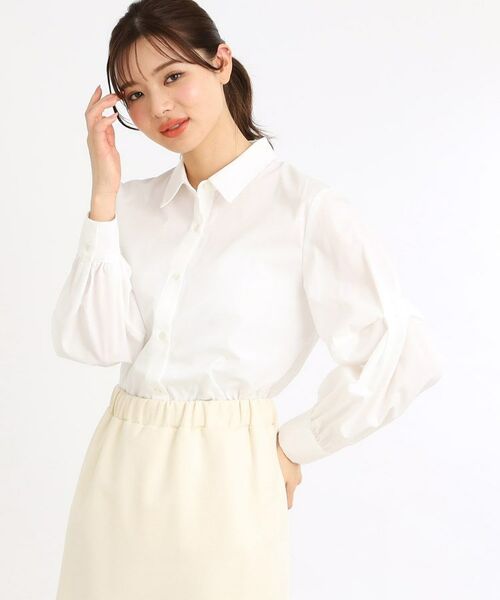 Reflect / リフレクト シャツ・ブラウス | 【夏SALE/E‐QUALITY/手洗い可】ケーブル編みニットベスト+シャツセット | 詳細6