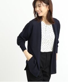 Reflect / リフレクト カーディガン・ボレロ | 【夏SALE／単品使いもできる】プリントブラウス着流しカーディガンニット