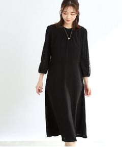 Reflect / リフレクト ロング・マキシ丈ワンピース | 【夏SALE／R‐QUALITY／手洗い可】レーススリーブワンピース