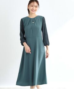 Reflect / リフレクト ロング・マキシ丈ワンピース | 【夏SALE／R‐QUALITY／手洗い可】レーススリーブワンピース