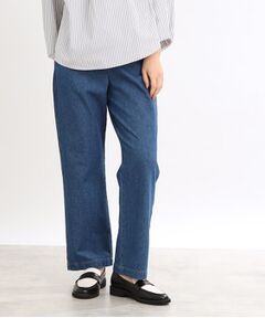 Reflect / リフレクト デニムパンツ | 【E‐QUALITY／手洗い可／細見え】ストレートシルエットデニムパンツ