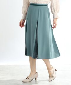 Reflect / リフレクト スカート | 【手洗い可】シフォンプリーツドッキングスカート