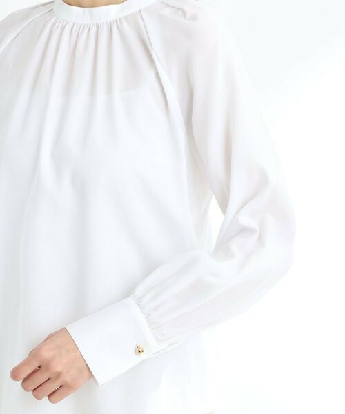 Reflect / リフレクト シャツ・ブラウス | 【接触冷感/洗える】スタンドネックシャツブラウス | 詳細12
