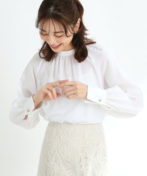 Reflect / リフレクト シャツ・ブラウス | 【接触冷感/洗える】スタンドネックシャツブラウス | 詳細4