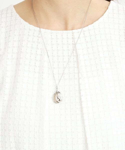 Reflect / リフレクト ネックレス・ペンダント・チョーカー | 【夏SALE／チェーン長さ調節可】パール調＋プレートパーツネックレス | 詳細2