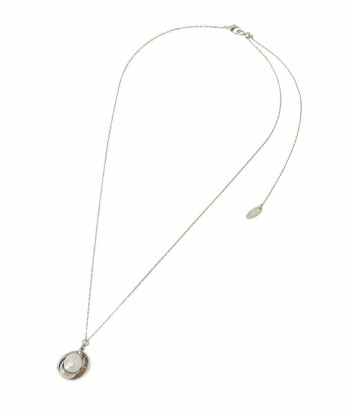 Reflect / リフレクト ネックレス・ペンダント・チョーカー | 【夏SALE／チェーン長さ調節可】パール調＋プレートパーツネックレス | 詳細5