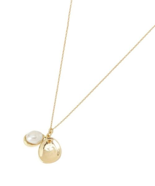 Reflect / リフレクト ネックレス・ペンダント・チョーカー | 【夏SALE／チェーン長さ調節可】パール調＋プレートパーツネックレス | 詳細7