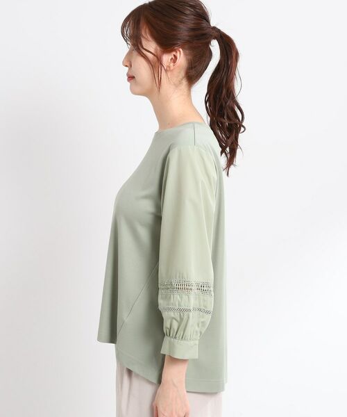 Reflect / リフレクト カットソー | 【夏SALE／E‐QUALITY／手洗い可】レーススリーブブラウス | 詳細15