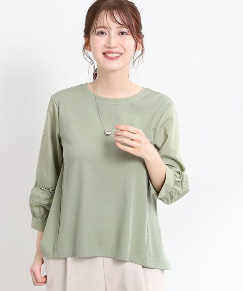 Reflect / リフレクト カットソー | 【夏SALE／E‐QUALITY／手洗い可】レーススリーブブラウス | 詳細2