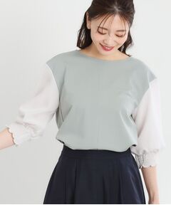 Reflect / リフレクト シャツ・ブラウス | 【手洗い可】シアーストライプスリーブブラウス