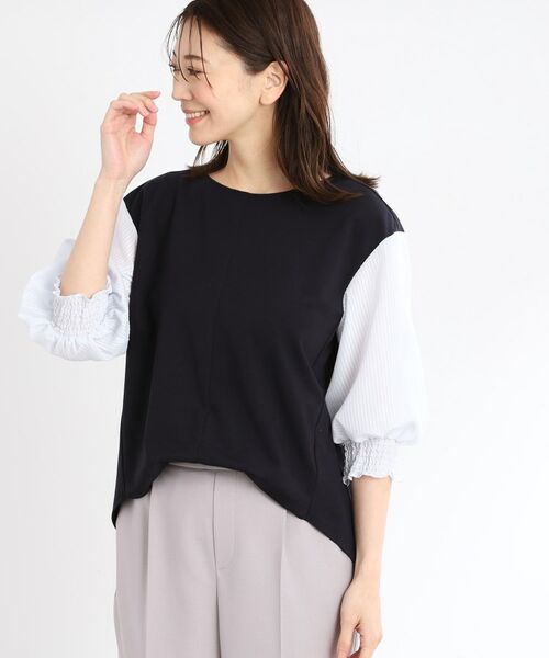 Reflect / リフレクト シャツ・ブラウス | 【手洗い可】シアーストライプスリーブブラウス | 詳細13