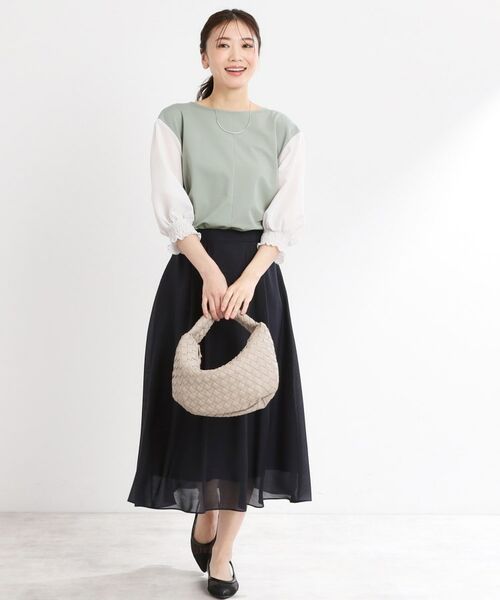 Reflect / リフレクト シャツ・ブラウス | 【手洗い可】シアーストライプスリーブブラウス | 詳細7