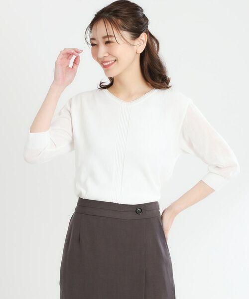 Reflect / リフレクト ニット・セーター | 【WEB先行カラーあり/手洗い可】透かし柄デザインニット | 詳細3