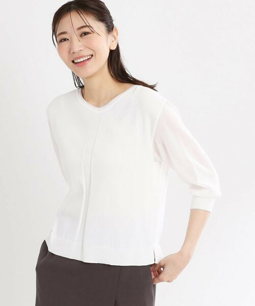 Reflect / リフレクト ニット・セーター | 【WEB先行カラーあり/手洗い可】透かし柄デザインニット | 詳細7