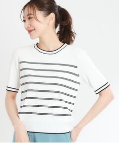 Reflect / リフレクト ニット・セーター | 【手洗い可／アンサンブル可】五分袖ニット