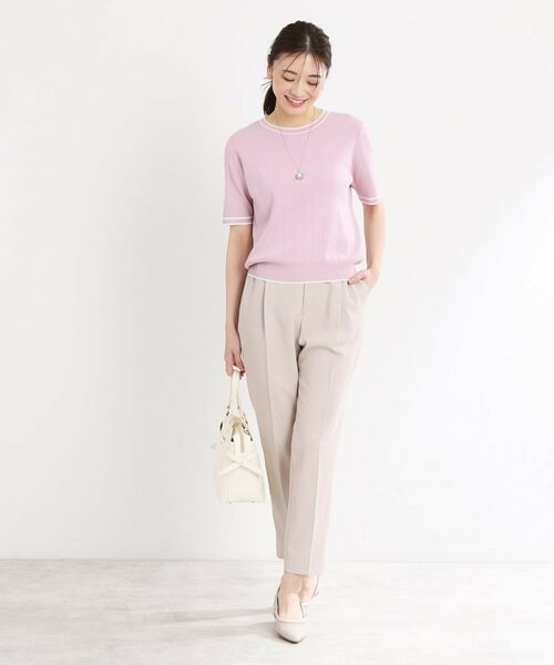 Reflect / リフレクト ニット・セーター | 【手洗い可／アンサンブル可】五分袖ニット | 詳細12