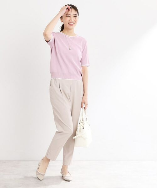 Reflect / リフレクト ニット・セーター | 【手洗い可／アンサンブル可】五分袖ニット | 詳細13