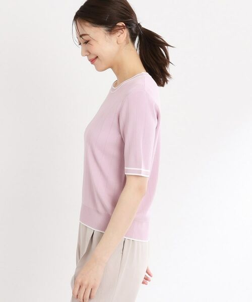 Reflect / リフレクト ニット・セーター | 【手洗い可／アンサンブル可】五分袖ニット | 詳細17