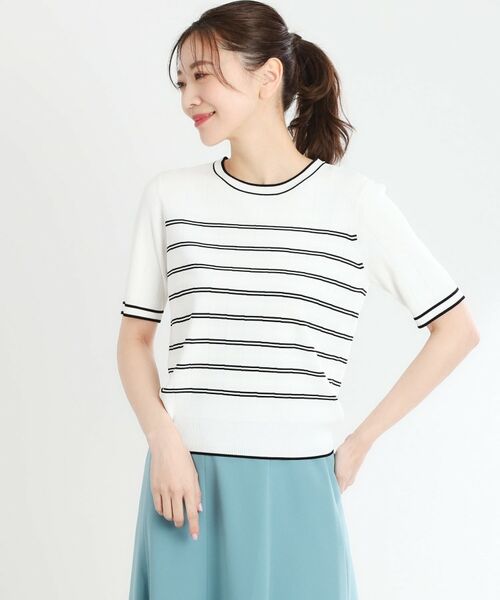 Reflect / リフレクト ニット・セーター | 【手洗い可／アンサンブル可】五分袖ニット | 詳細2