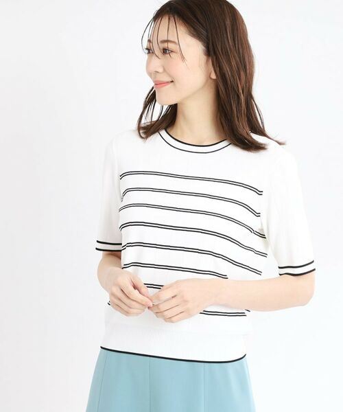 Reflect / リフレクト ニット・セーター | 【手洗い可／アンサンブル可】五分袖ニット | 詳細4