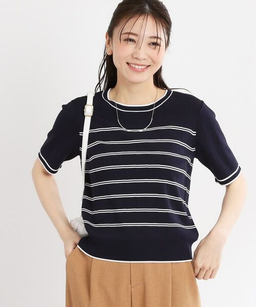 Reflect / リフレクト ニット・セーター | 【手洗い可／アンサンブル可】五分袖ニット | 詳細7