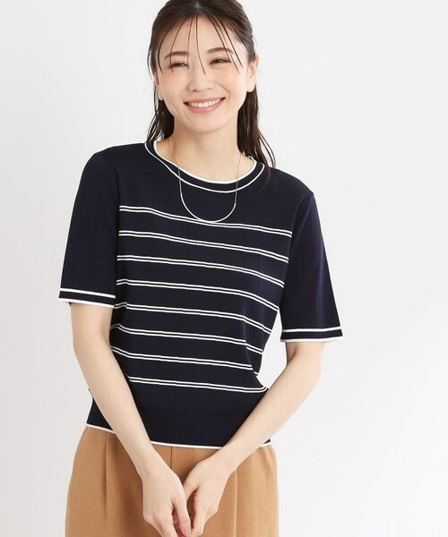 Reflect / リフレクト ニット・セーター | 【手洗い可／アンサンブル可】五分袖ニット | 詳細8