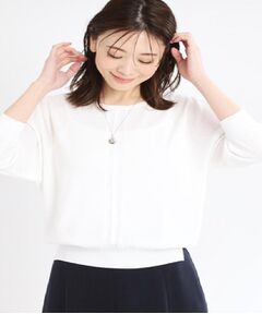 Reflect / リフレクト ニット・セーター | 【接触冷感／洗える／ジャケットインナーにおすすめ】レースデザインニット