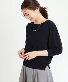 Reflect / リフレクト ニット・セーター | 【接触冷感／洗える／ジャケットインナーにおすすめ】レースデザインニット