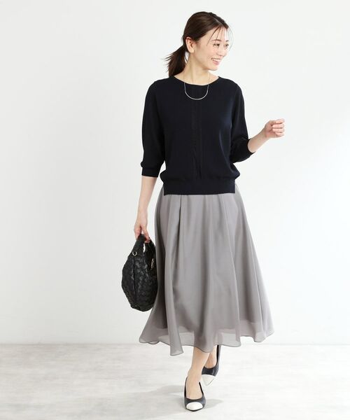 Reflect / リフレクト ニット・セーター | 【接触冷感／洗える／ジャケットインナーにおすすめ】レースデザインニット | 詳細17