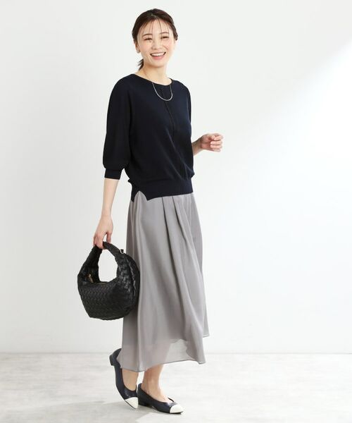 Reflect / リフレクト ニット・セーター | 【接触冷感／洗える／ジャケットインナーにおすすめ】レースデザインニット | 詳細18