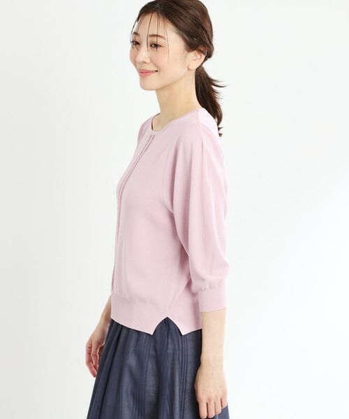 Reflect / リフレクト ニット・セーター | 【接触冷感／洗える／ジャケットインナーにおすすめ】レースデザインニット | 詳細22