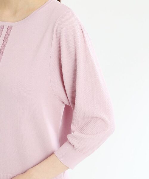 Reflect / リフレクト ニット・セーター | 【接触冷感／洗える／ジャケットインナーにおすすめ】レースデザインニット | 詳細25