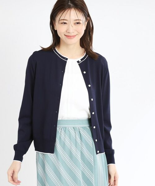 Reflect / リフレクト カーディガン・ボレロ | 【手洗い可／アンサンブル可】バイカラーカーディガン | 詳細11
