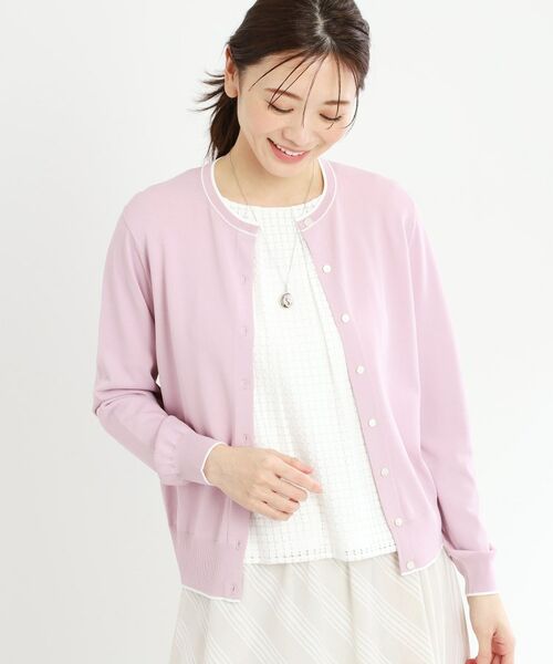 Reflect / リフレクト カーディガン・ボレロ | 【手洗い可／アンサンブル可】バイカラーカーディガン | 詳細7