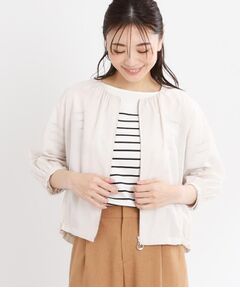 Reflect / リフレクト レザーブルゾン・ジャケット | 【撥水／洗える／セットアップ可】エアリージップアップブルゾン