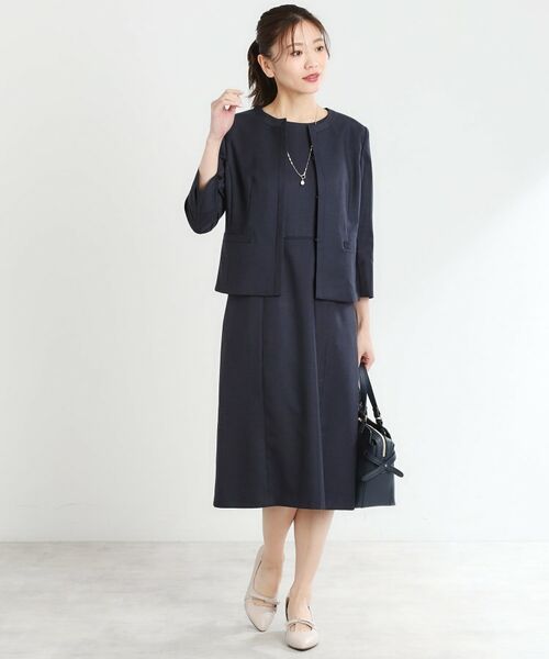 Reflect / リフレクト ミニ丈・ひざ丈ワンピース | 【夏SALE／UVカット／洗える／セットアップ可】ドライタッチ五分袖ワンピース | 詳細1