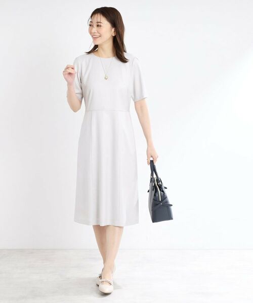 Reflect / リフレクト ミニ丈・ひざ丈ワンピース | 【夏SALE／UVカット／洗える／セットアップ可】ドライタッチ五分袖ワンピース | 詳細4