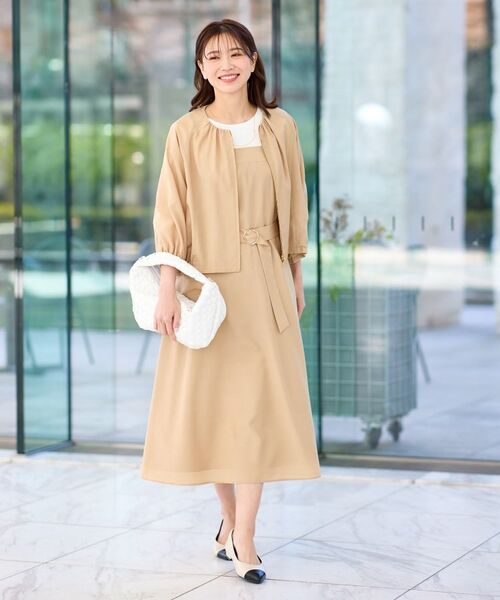 Reflect / リフレクト ロング・マキシ丈ワンピース | 【手洗い可／セットアップ可】異素材ミックスワンピース | 詳細23