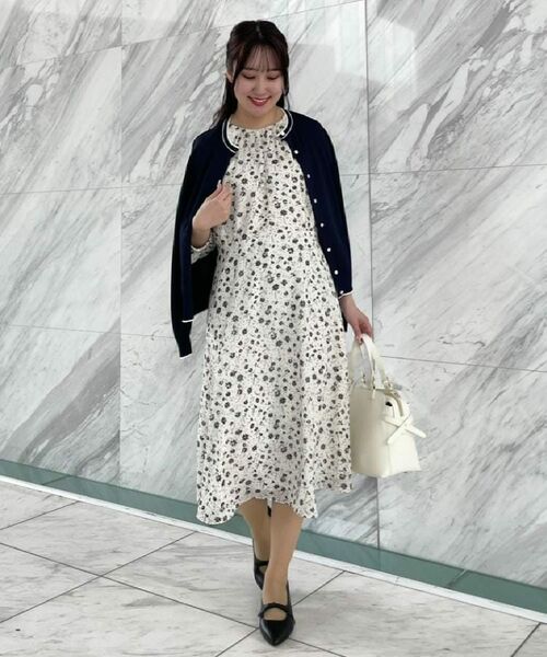 Reflect / リフレクト ミニ丈・ひざ丈ワンピース | 【マシンウォッシュ可】フラワープリントワンピース | 詳細1