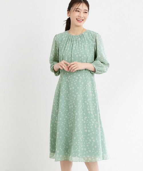 Reflect / リフレクト ミニ丈・ひざ丈ワンピース | 【マシンウォッシュ可】フラワープリントワンピース | 詳細10