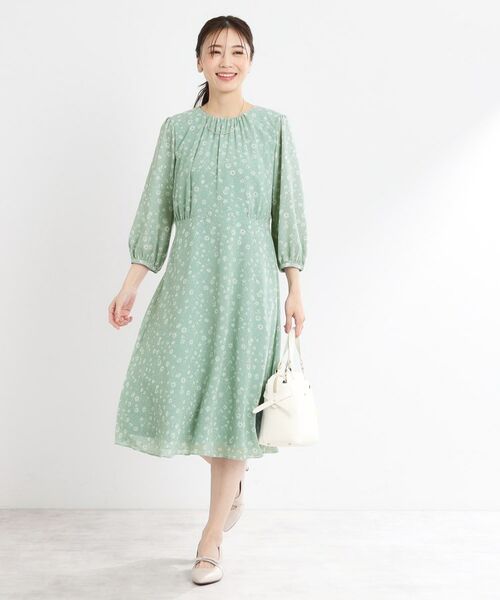 Reflect / リフレクト ミニ丈・ひざ丈ワンピース | 【マシンウォッシュ可】フラワープリントワンピース | 詳細11