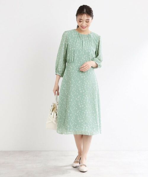 Reflect / リフレクト ミニ丈・ひざ丈ワンピース | 【マシンウォッシュ可】フラワープリントワンピース | 詳細12