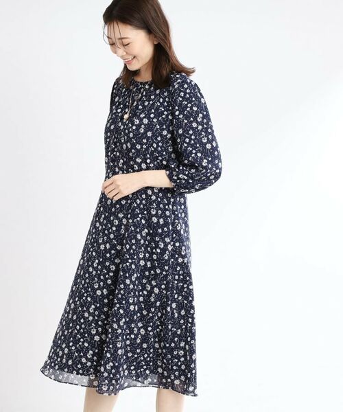 Reflect / リフレクト ミニ丈・ひざ丈ワンピース | 【マシンウォッシュ可】フラワープリントワンピース | 詳細14