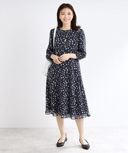 Reflect / リフレクト ミニ丈・ひざ丈ワンピース | 【マシンウォッシュ可】フラワープリントワンピース | 詳細15