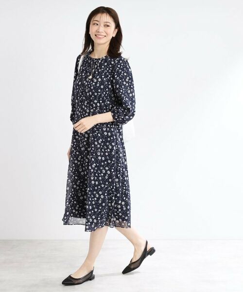 Reflect / リフレクト ミニ丈・ひざ丈ワンピース | 【マシンウォッシュ可】フラワープリントワンピース | 詳細16